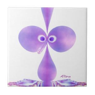 Bo-oby Bird Paars Tegeltje