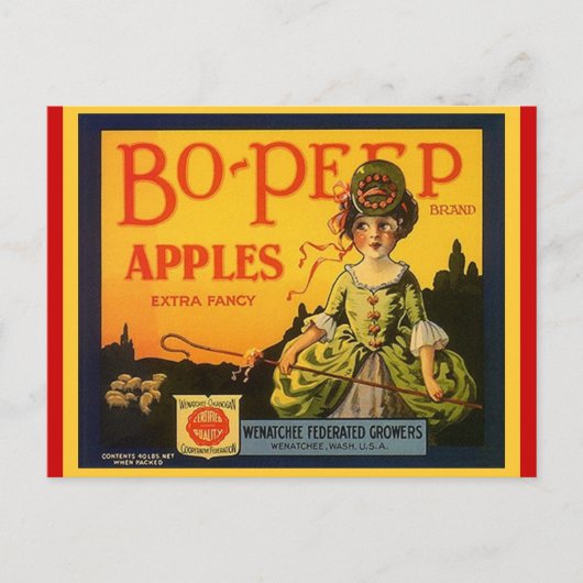 Bo Peep- en Schapenappelen Briefkaarten (Voorkant)