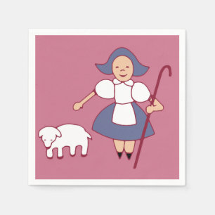 Bo Peep/Mary avait une petite serviette en papier 