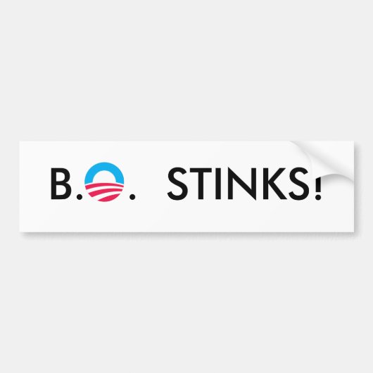 BO STINKT! BUMPERSTICKER (Voorkant)