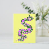 Boa Constrictor Pop Art Briefkaart (Staand voorkant)
