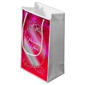 Boa en plumes rouges drapé avec sac cadeau de diam (Dos Angle)