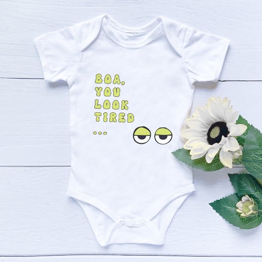 Boa, je ziet er moe uit (groen) romper