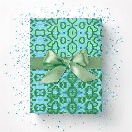 Boa Ripple in Green and Aqua Cadeaupapier