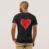 Boa rouge de coeur du T-shirts | (Dos entier)