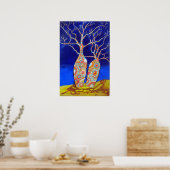 Boabbomen bij nacht poster (Keuken)