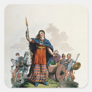 Boadicea, koningin van de Iceni Vierkante Sticker