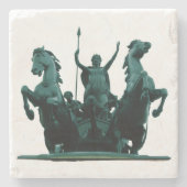 Boadicea Statue-Westminster Bridge-Londen-Onderzet Stenen Onderzetter (Voorkant)