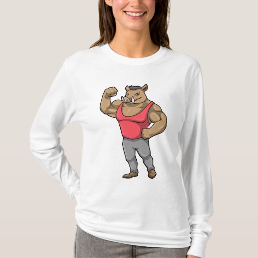 Boar Bodybuilder T-shirt (Voorkant)