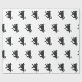 Boar Dancing heraldry silhouette Cadeaupapier (Vlak)