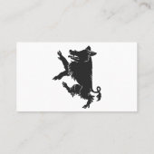 Boar Dancing heraldry silhouette Visitekaartje (Achterkant)