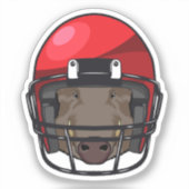 Boar op Football Sport Sticker (Voorkant)