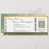 Boararn Pass Linen Faire-part de mariage Vintage (Devant / Derrière)