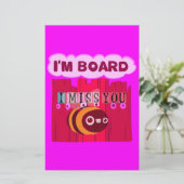 Board Bee Art Print Briefpapier (Staand voorkant)