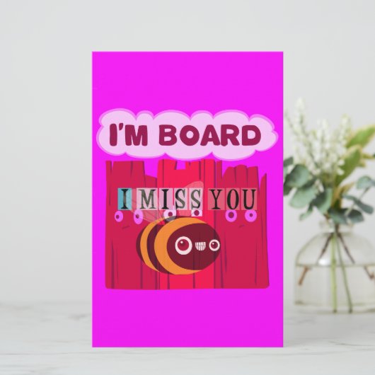 Board Bee Art Print Briefpapier (Staand voorkant)