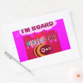 Board Bee Art Print Rechthoekige Sticker (Envelop)