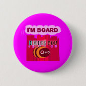 Board Bee Art Print Ronde Button 5,7 Cm (Voorkant)