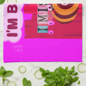 Board Bee Art Print Theedoek (Gevouwen)