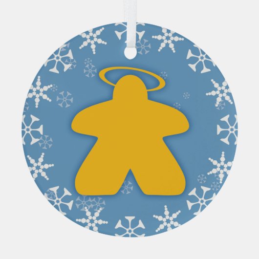 Board Game Angel Glass Ornament (Achterkant)