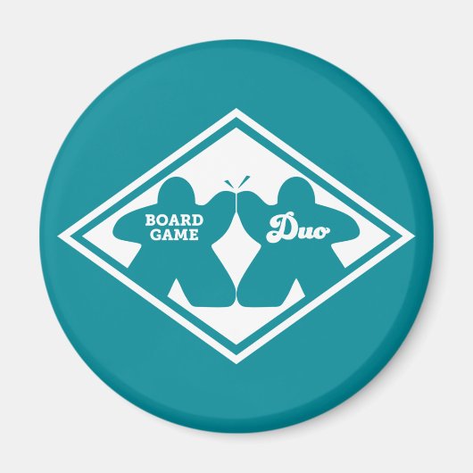 Board Game Duo White Lijst Magnet Magneet (Voorkant)