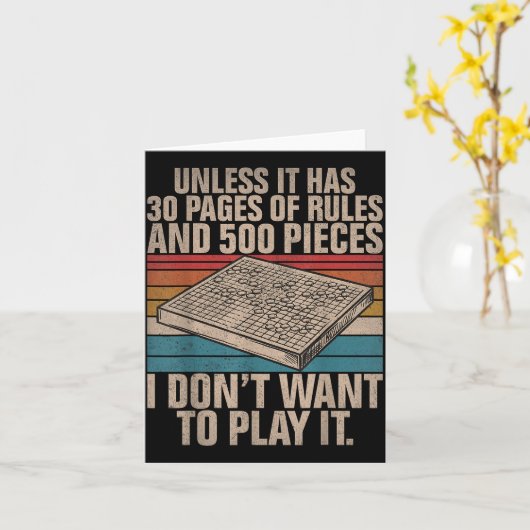 Board Game Joke Funny Board Game Kaart (Gele Bloem)