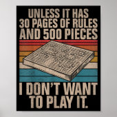 Board Game Joke Funny Board Game Poster (Voorkant)