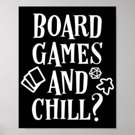 Board Games en Chill Meeple Poster