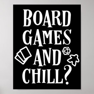 Board Games en Chill Meeple Poster