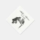 Board Games: twee katten die een Chess Match spele Servetten (Hoek)