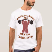 Boardgames zijn Mental Exercise Fun Gaming Meeple T-shirt (Voorkant)