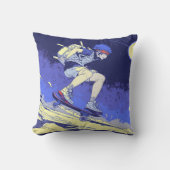 Boarding in de ruimte - Skateboarder ontwerp Kussen (Voorkant)