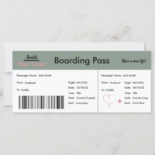 Boarding Pass Adoption Aankondiging Neutraal