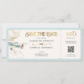 Boarding Pass Airplane Wedding Invitation (Devant)