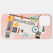 BOARDING PASS ASUNCION PARAGUAY iPhone HOESJE (Achterkant horizontaal)