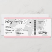 Boarding Pass Baby Girl Travel Baby shower Kaart (Voorkant)