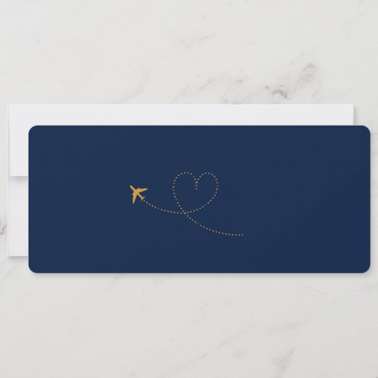 Boarding Pass Bestemming bruiloft QR code Rsvp Kaart (Achterkant)