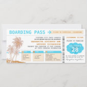 Boarding Pass bestemming Trouwtickets Kaart (Voorkant)