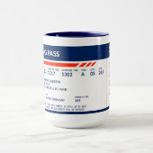 Boarding Pass (blauw en rood) SRG Mok (Midden)