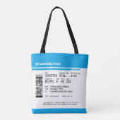 Boarding Pass (blue) Draagtas (Achterkant)