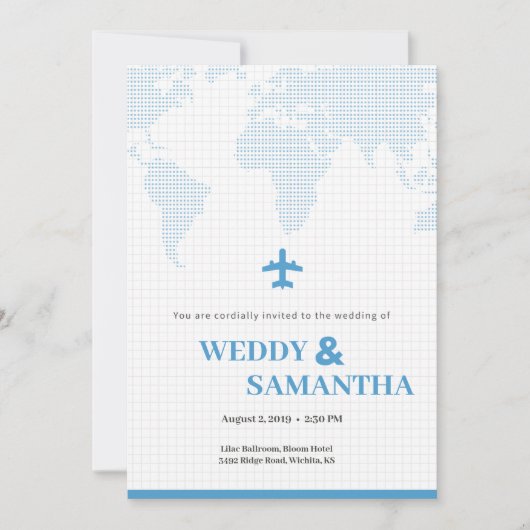 Boarding Pass bruiloft uitnodiging (Voorkant)