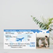 Boarding Pass bruiloft uitnodiging (Staand voorkant)