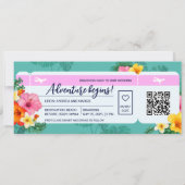 Boarding Pass bruiloft uitnodiging bestemming (Achterkant)