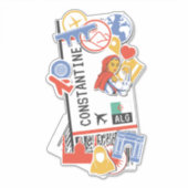 BOARDING PASS CONSTANTINE ALGERIA STICKER (Voorkant)