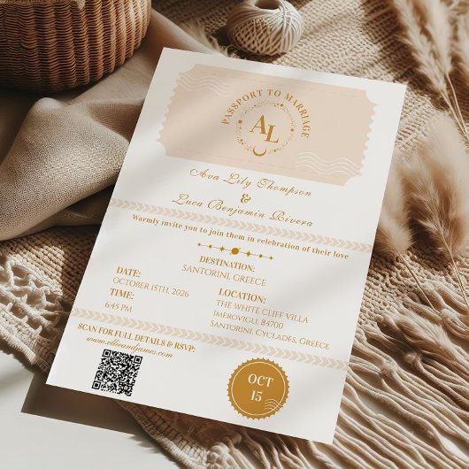 Boarding Pass Cosmic Wedding Destination Kaart