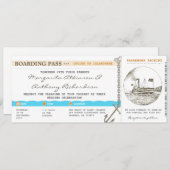 Boarding Pass Cruise Uitnodigingen (Voorkant / Achterkant)