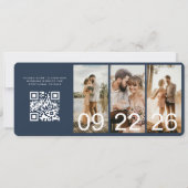 Boarding Pass Destination Wedding QR Code  (Achterkant)