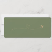 Boarding Pass Destination Wedding QR-code RSVP Kaart (Achterkant)