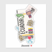 BOARDING PASS ECUADOR STICKER (Vel)