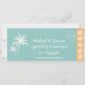 Boarding Pass Faire-part de mariage turquoise oran (Dos)