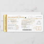 Boarding Pass Flight Ticket Verjaardagsfeest Kaart (Voorkant)